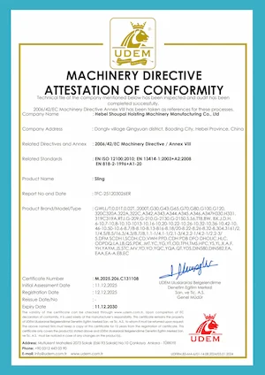 CE Certificate for Rigging Hardware